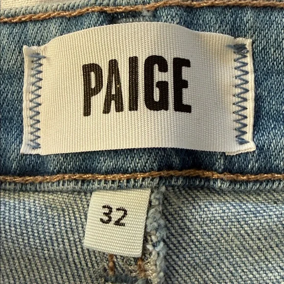 PAIGE Light Blue Flare Jeans - Picture 7 of 12